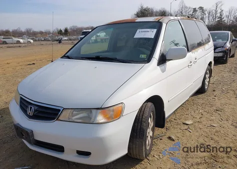 2004 Honda Odyssey Ex z USA, uszkodzony, nr VIN 5FNRL186X4B083098